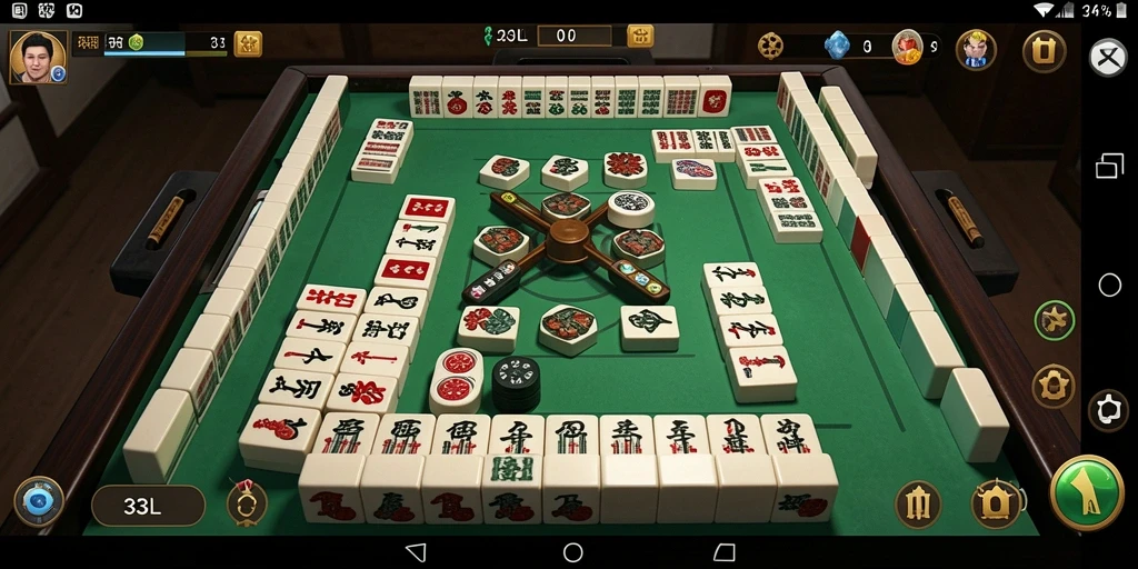 Tampilan gameplay seru 33L dengan tantangan Mahjong.