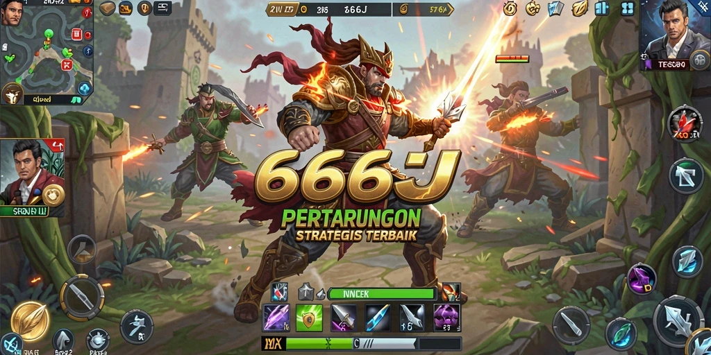 Screenshot gameplay SLG 666J menampilkan pertempuran intens dan manajemen sumber daya.