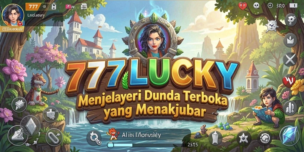 Screenshot gameplay Open World 777LUCKY yang menampilkan eksplorasi yang mendalam.