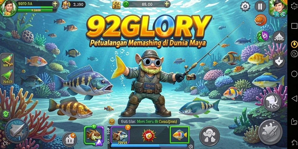 Gameplay menarik 92GLORY dengan pengalaman memancing yang mendebarkan.