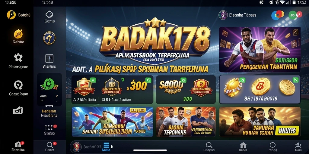 Tampilan antarmuka BADAK178 yang menarik dan informatif untuk taruhan olahraga.