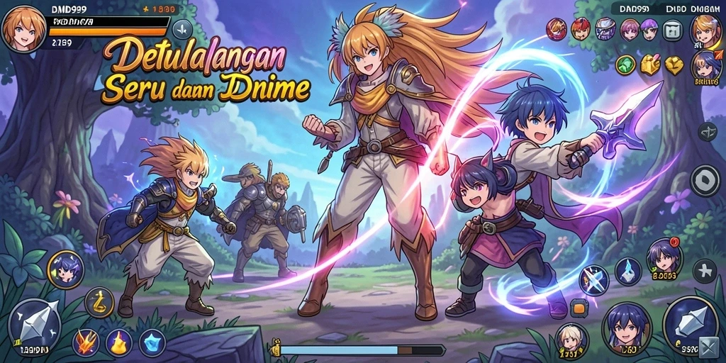 Tampilan memukau dari gameplay DMD999 di dunia Anime.