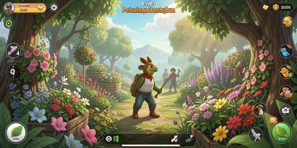 Tampilan Gameplay EVIP3 yang menakjubkan dalam bertani.