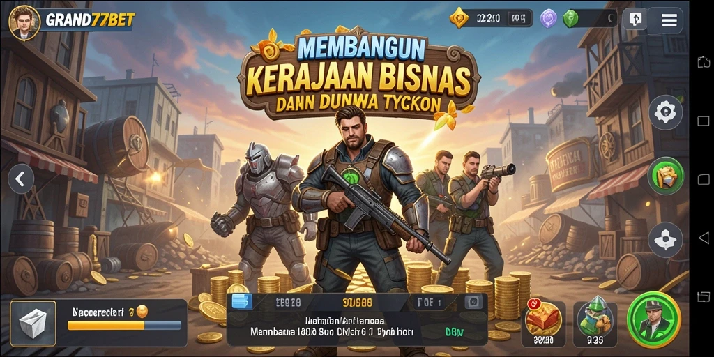 Gameplay seru dalam GRAND77BET dengan elemen Tycoon yang mendalam.