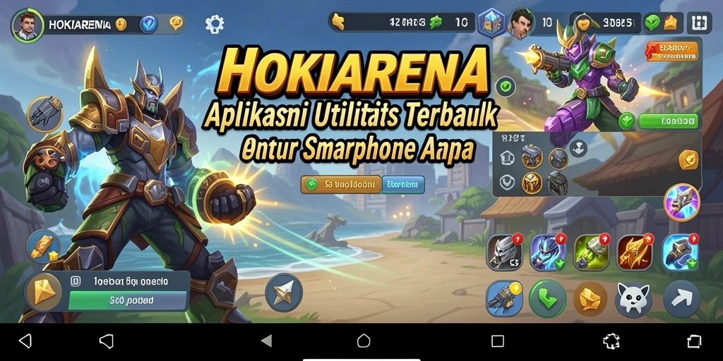 Tampilan HOKIARENA dengan fitur utilitas canggih.