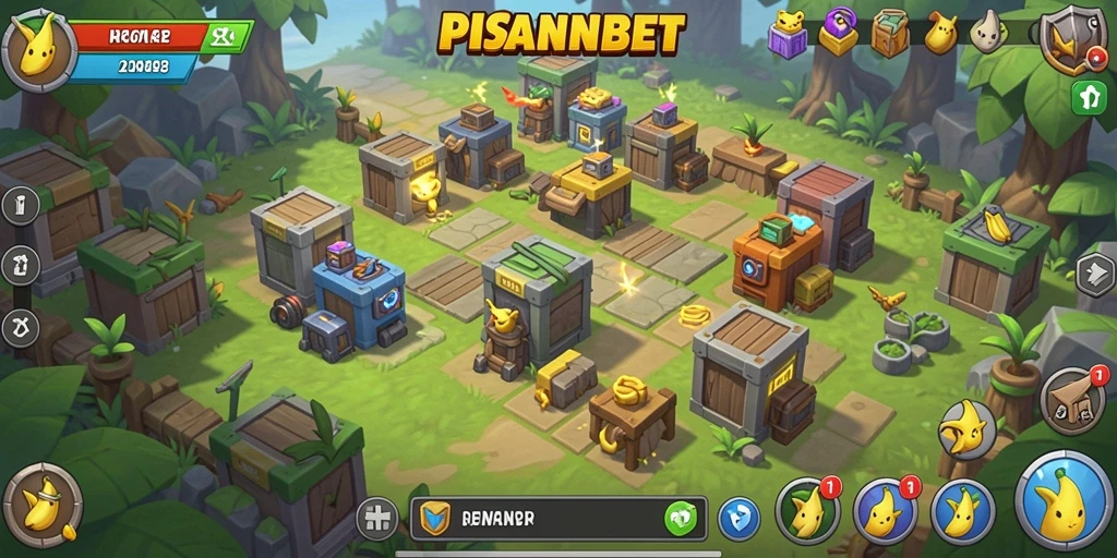Gameplay PISANGBET menampilkan strategi menara yang menarik dan seru.