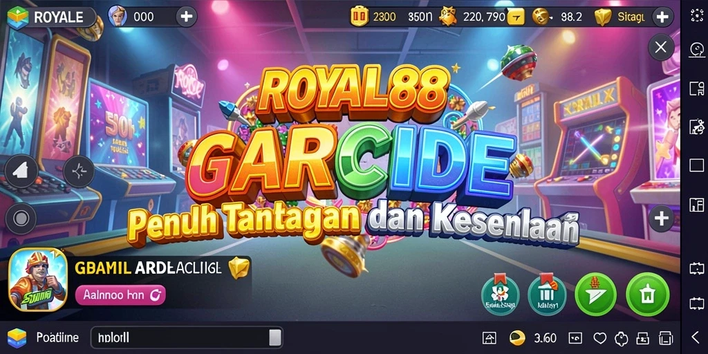 Gameplay seru dan menantang di ROYAL88, penuh warna.