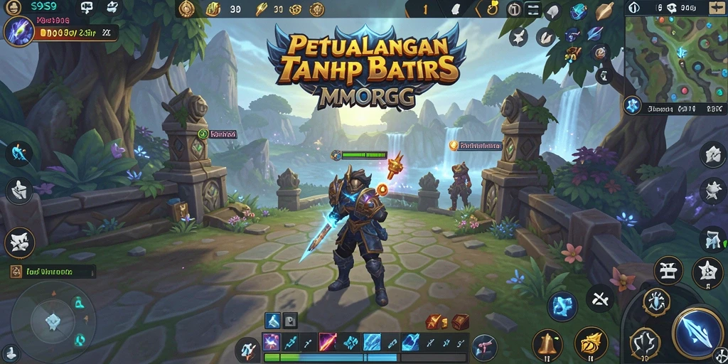Tampilan aksi seru dalam gameplay S9S9 di dunia MMORPG.