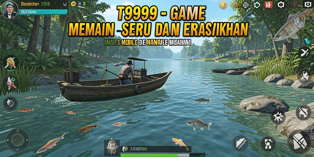 Gambaran gameplay seru saat memancing di T9999.
