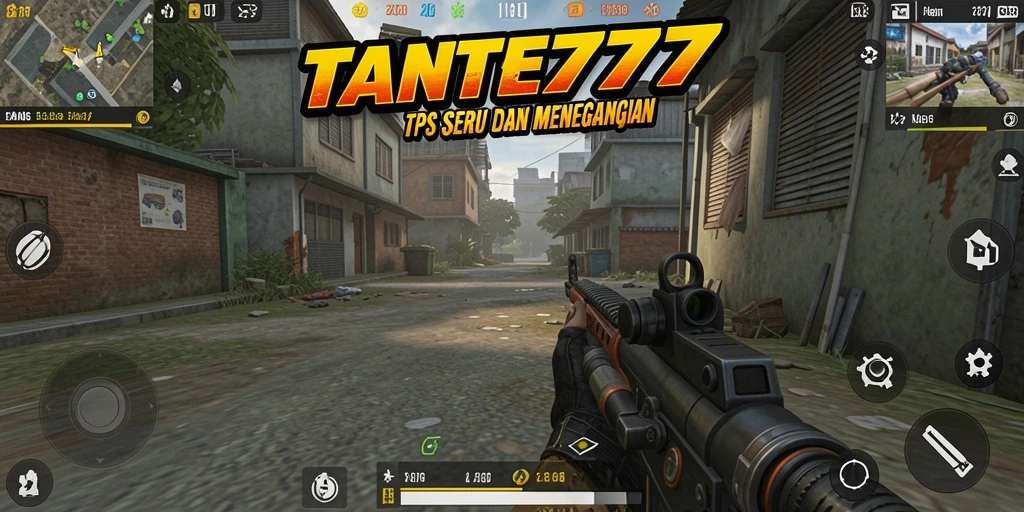Screenshot gameplay TANTE777 menunjukkan aksi pertempuran yang mendebarkan.