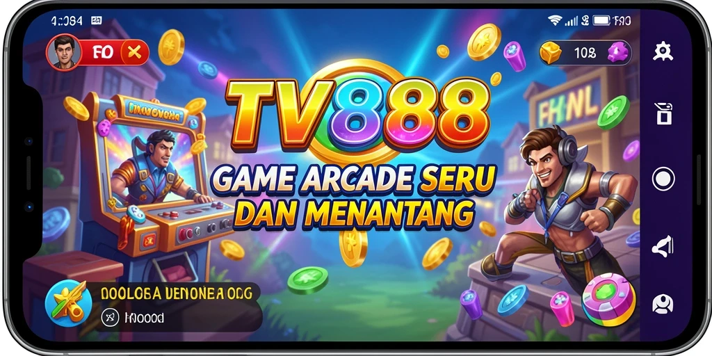 Screenshot utama TV888 menampilkan aksi gameplay Arcade yang seru.